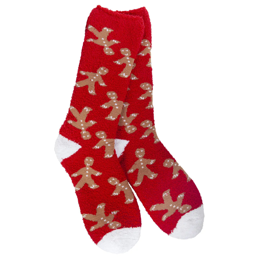 Gingerbread Cozy Christmas Crew Socks by World's Softest Socks