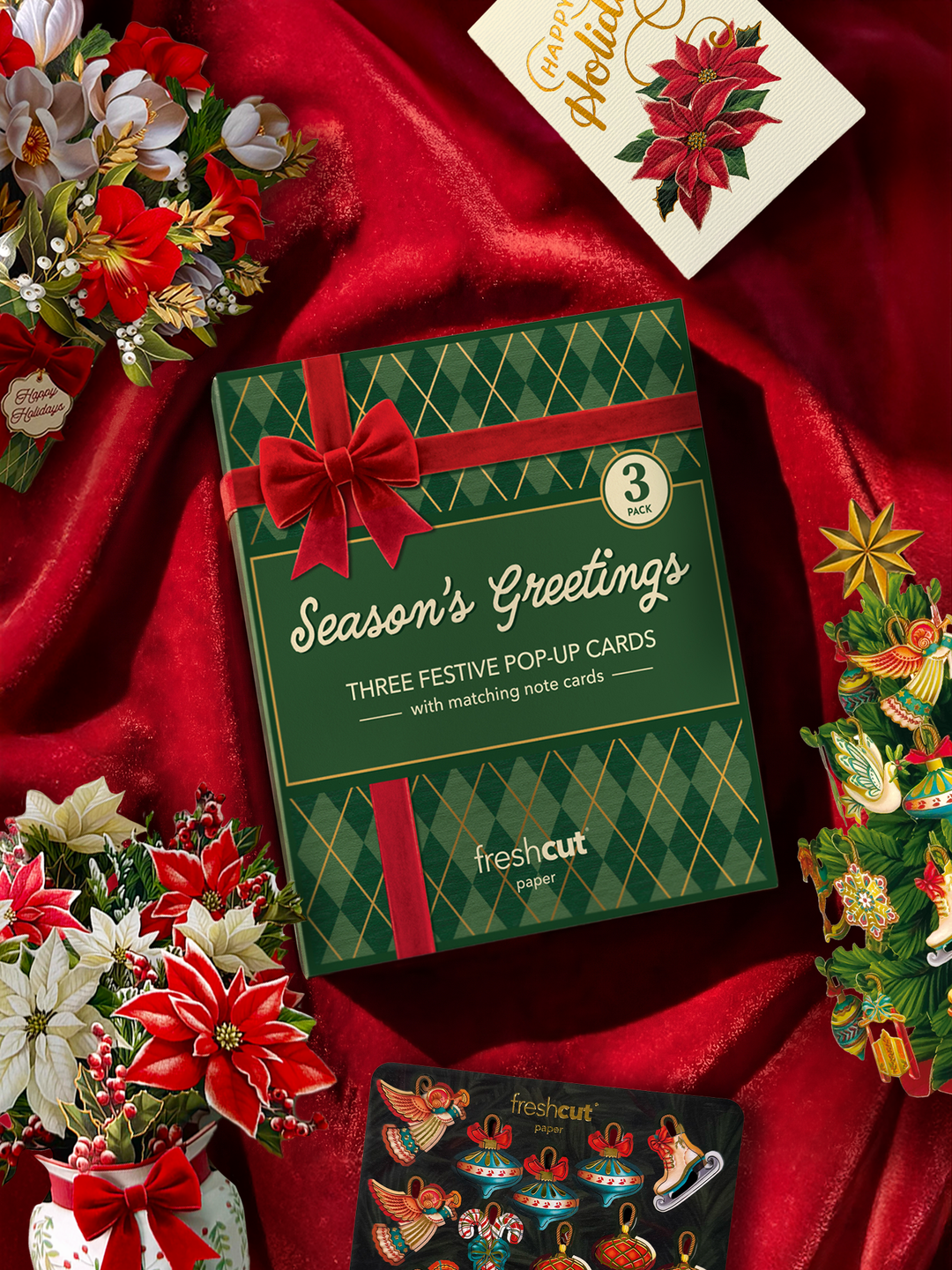 Season's Greetings Card Set of 3