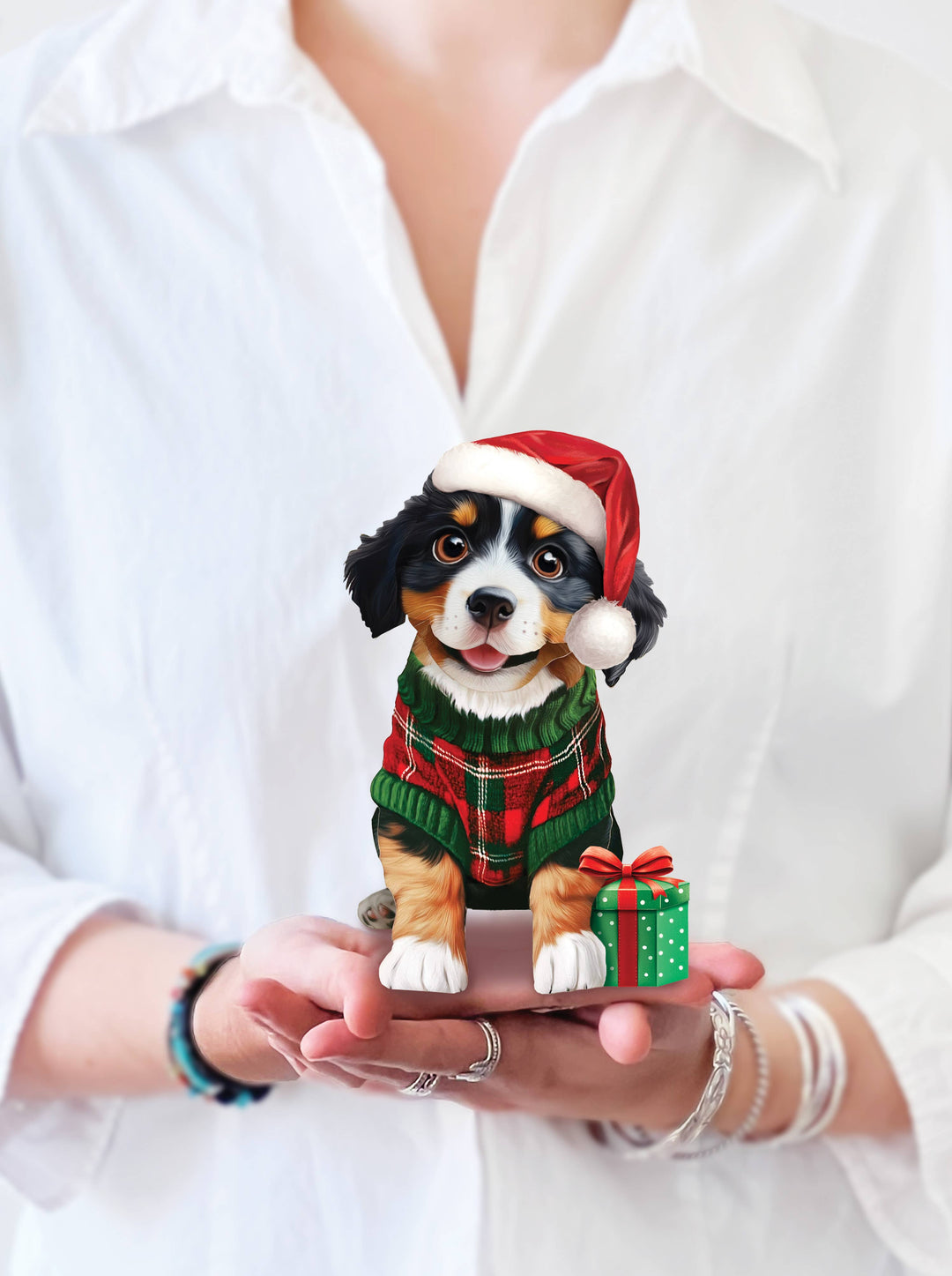 Mini Christmas Puppy Pop-Up Greeting Card