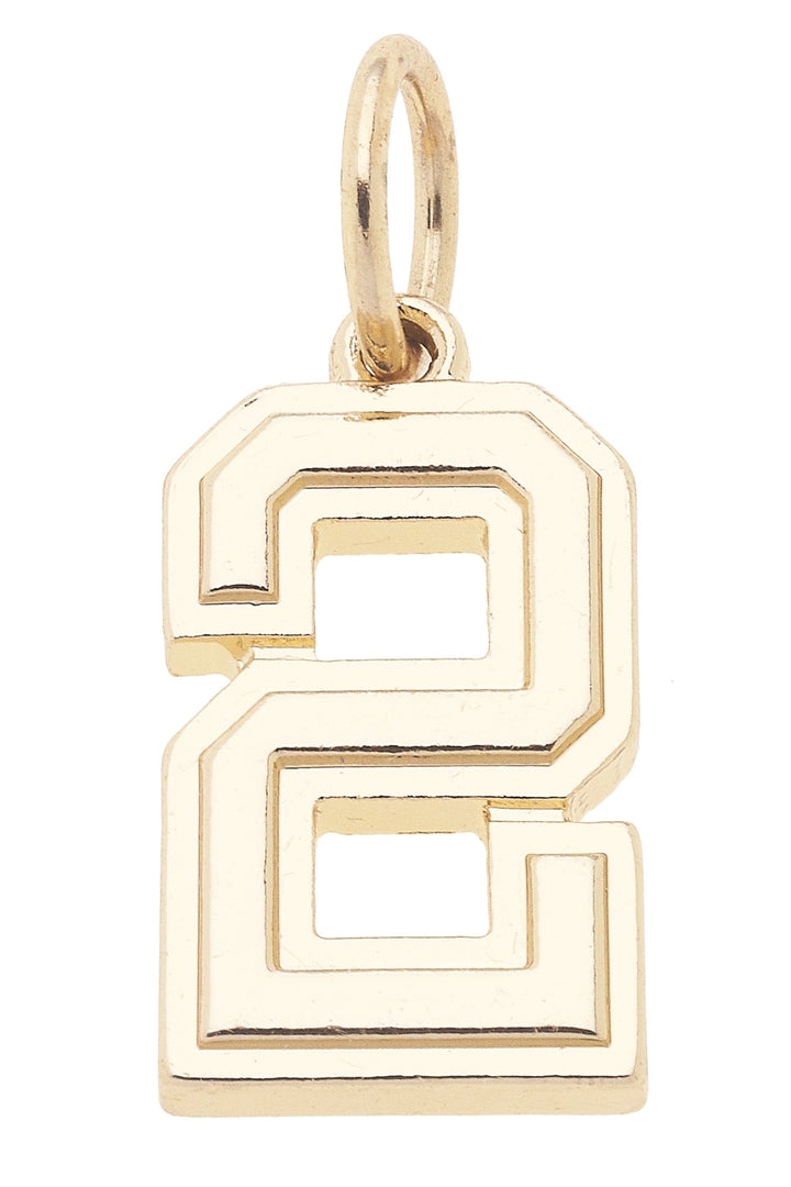 Number Charm in Shiny Gold By Canvas