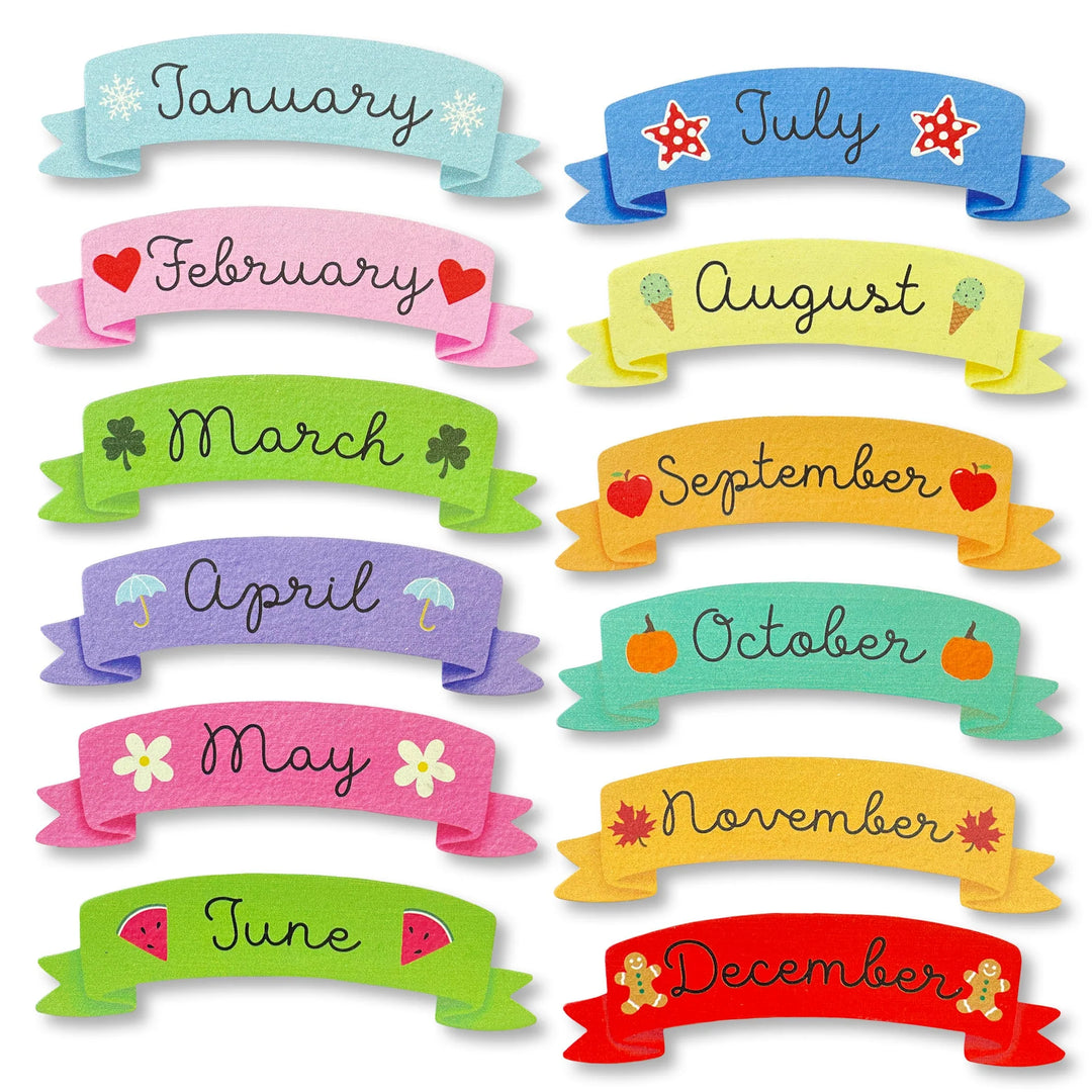 Month Banner Magnet Set by Roeda (LIVE BOX: Ships in 3 Weeks)