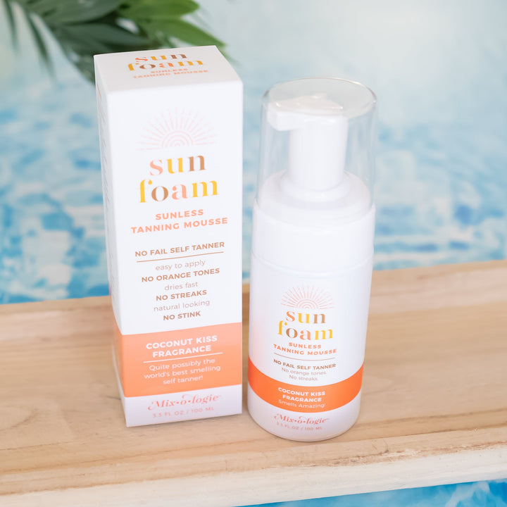SunFoam Sunless Tanning Mousse with Free Travel Size Sunfoam by Mixologie (SEPT ARRAY: Ships in 2-3 Weeks)