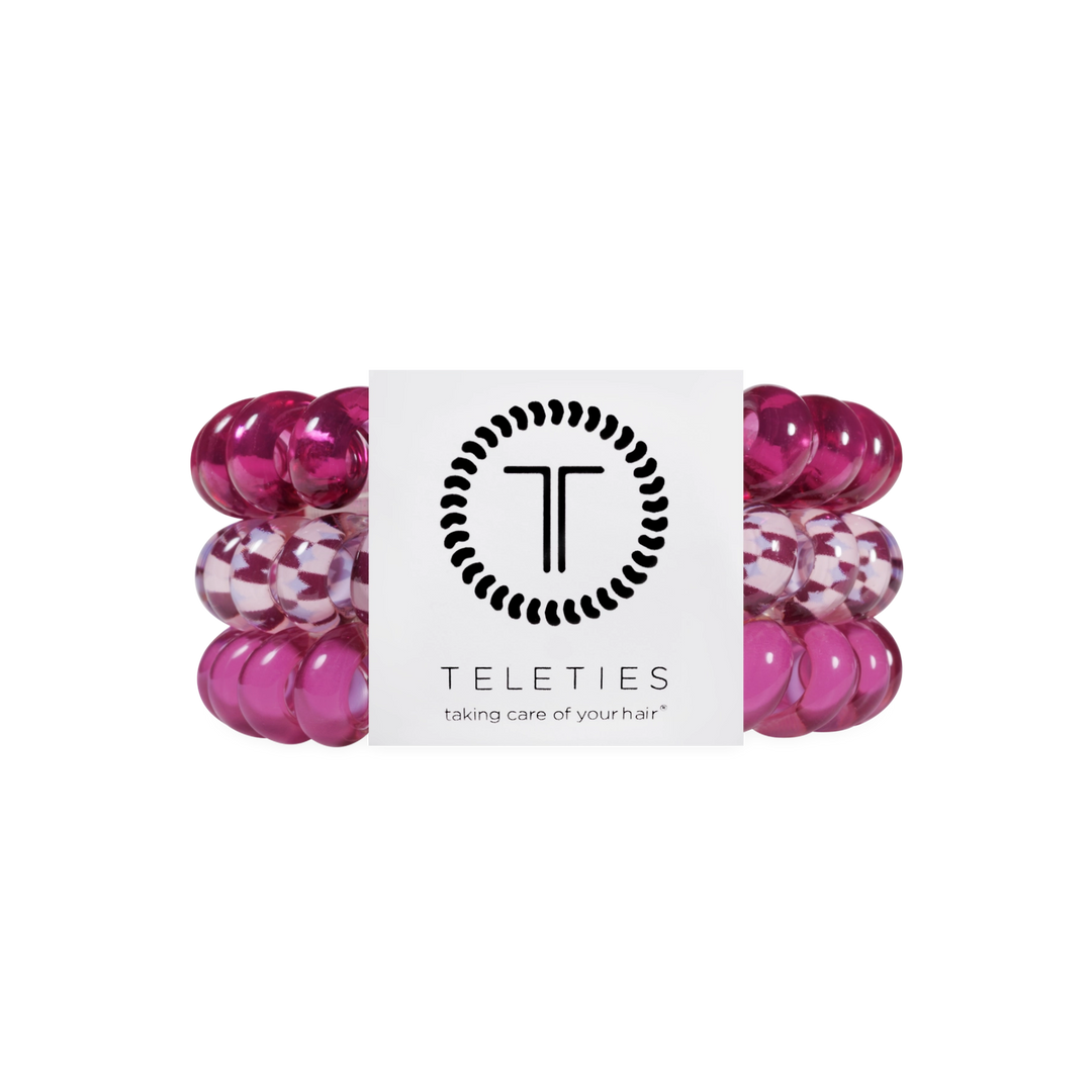 Teleties Hair Tie - Large Band Pack of 3 - Merlot After Midnight