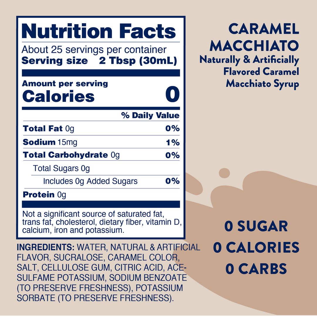 Sugar Free Drink Syrup - Caramel Macchiato
