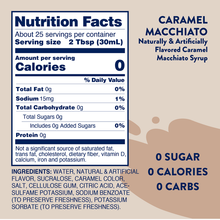 Sugar Free Drink Syrup - Caramel Macchiato