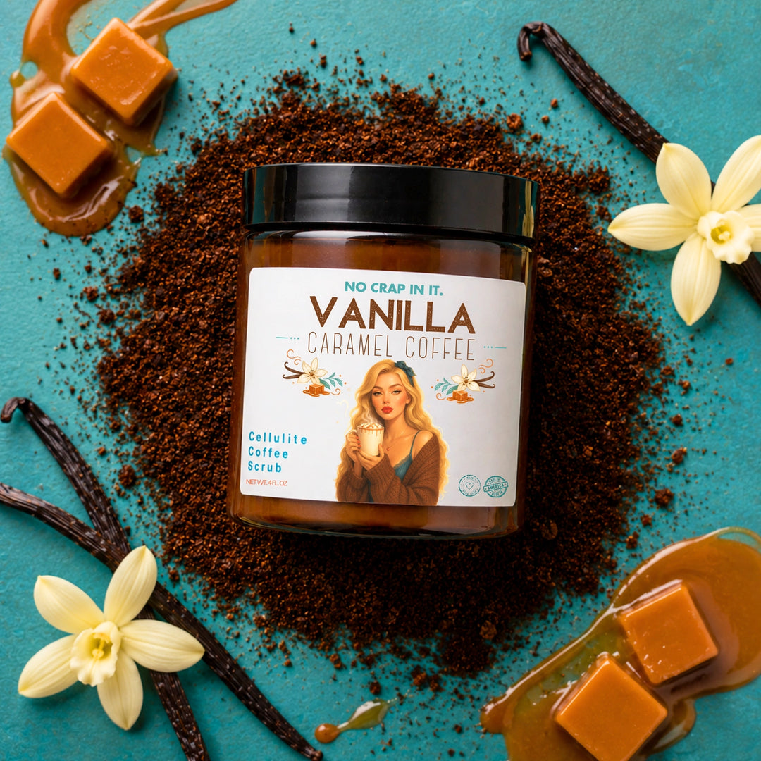 Vanilla Caramel Coffee Cellulite Coffee Scrub by No Crap In It (PREORDER: Ships in 2-3 Weeks)