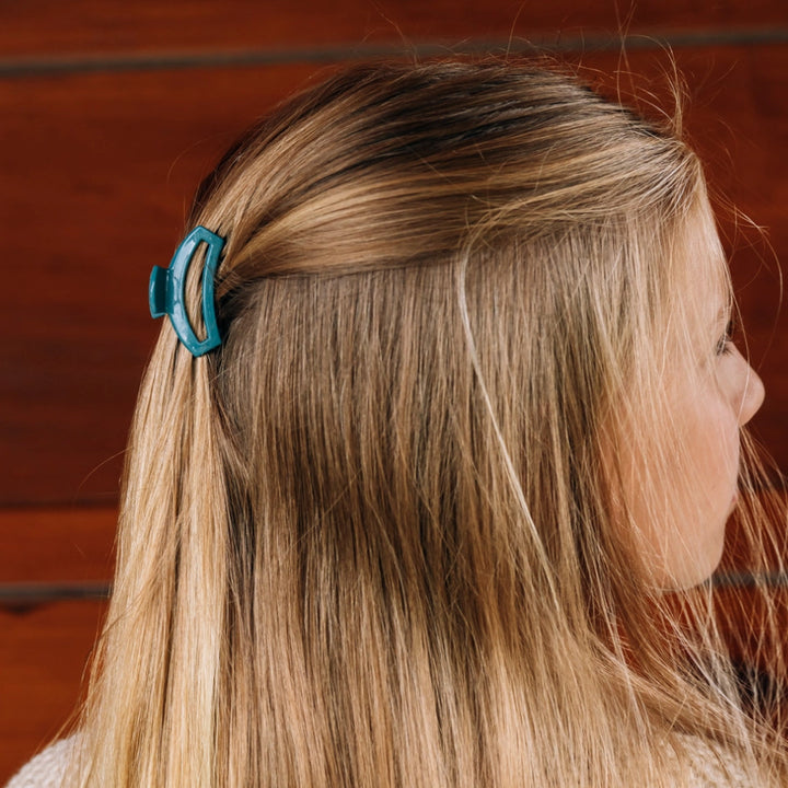 Tiny Teleties Open Claw Clip - Teal With It