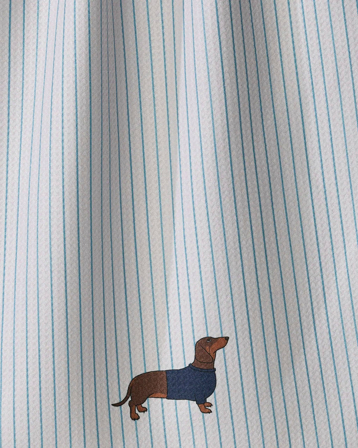 Doxie Stripe Tea Towel by Geometry