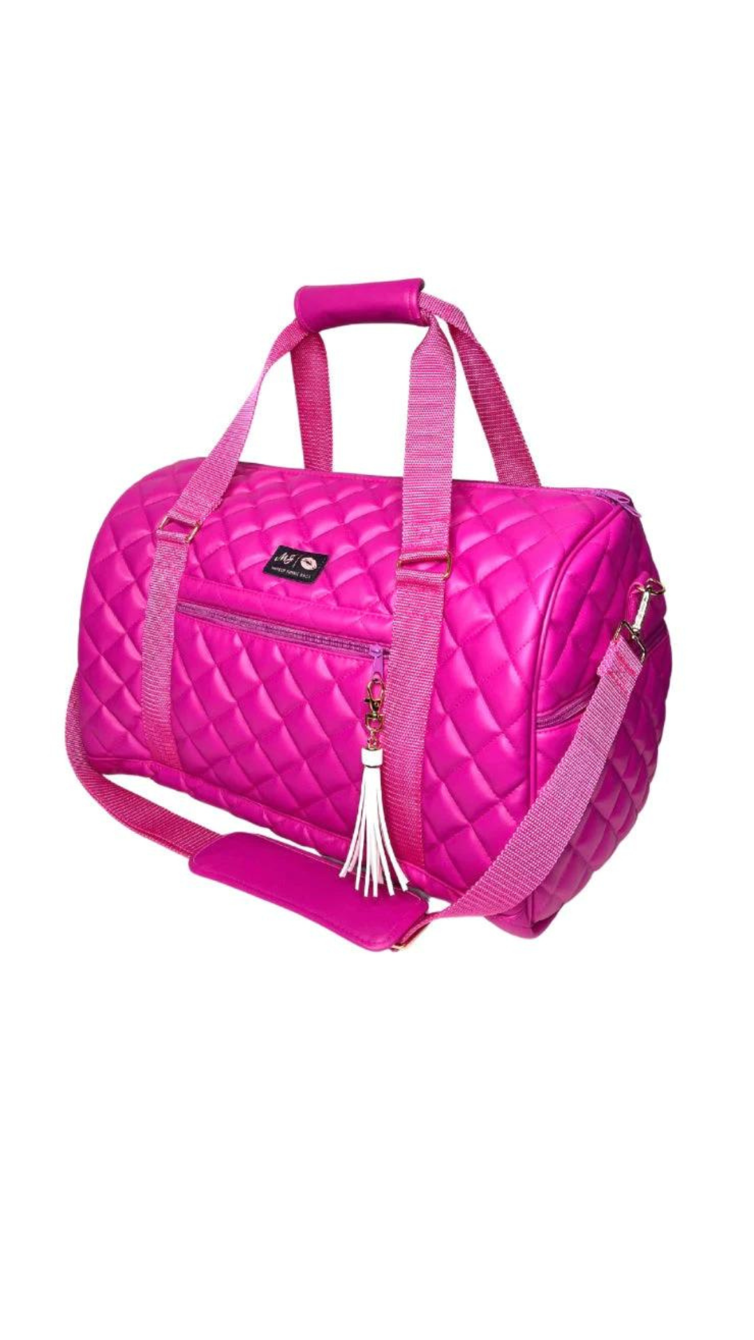 Live Takeover: Quilted Hot Fuchsia Duffel by Makeup Junkie (Ships in 4-5 weeks)