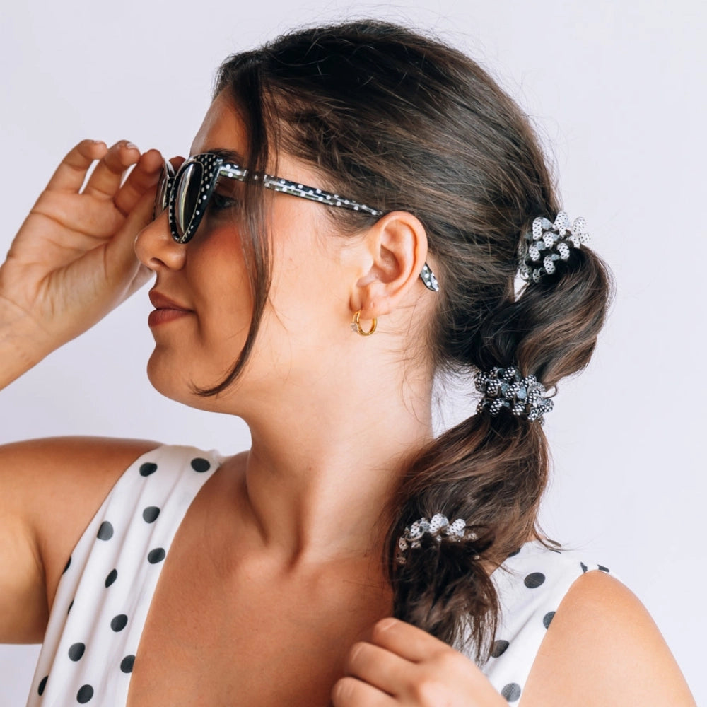 Teleties Hair Tie - Large Band Pack of 3 - Polka Dot Party (Ships Next Week)
