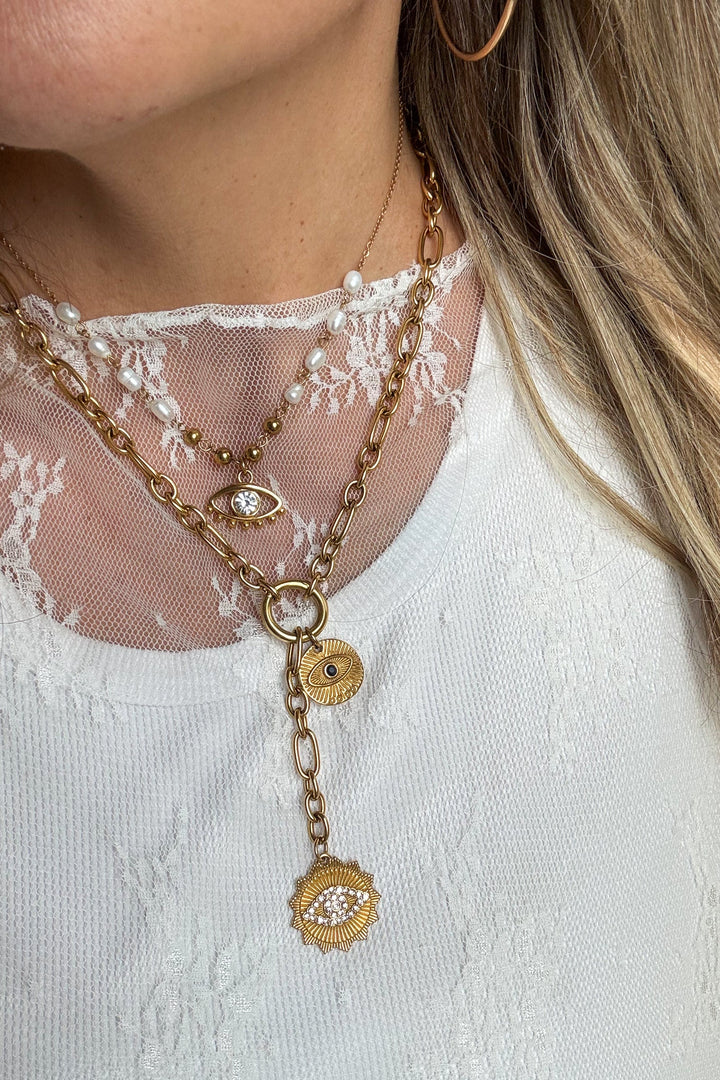 Gleaming Guardian Gold Necklace by Blakeley