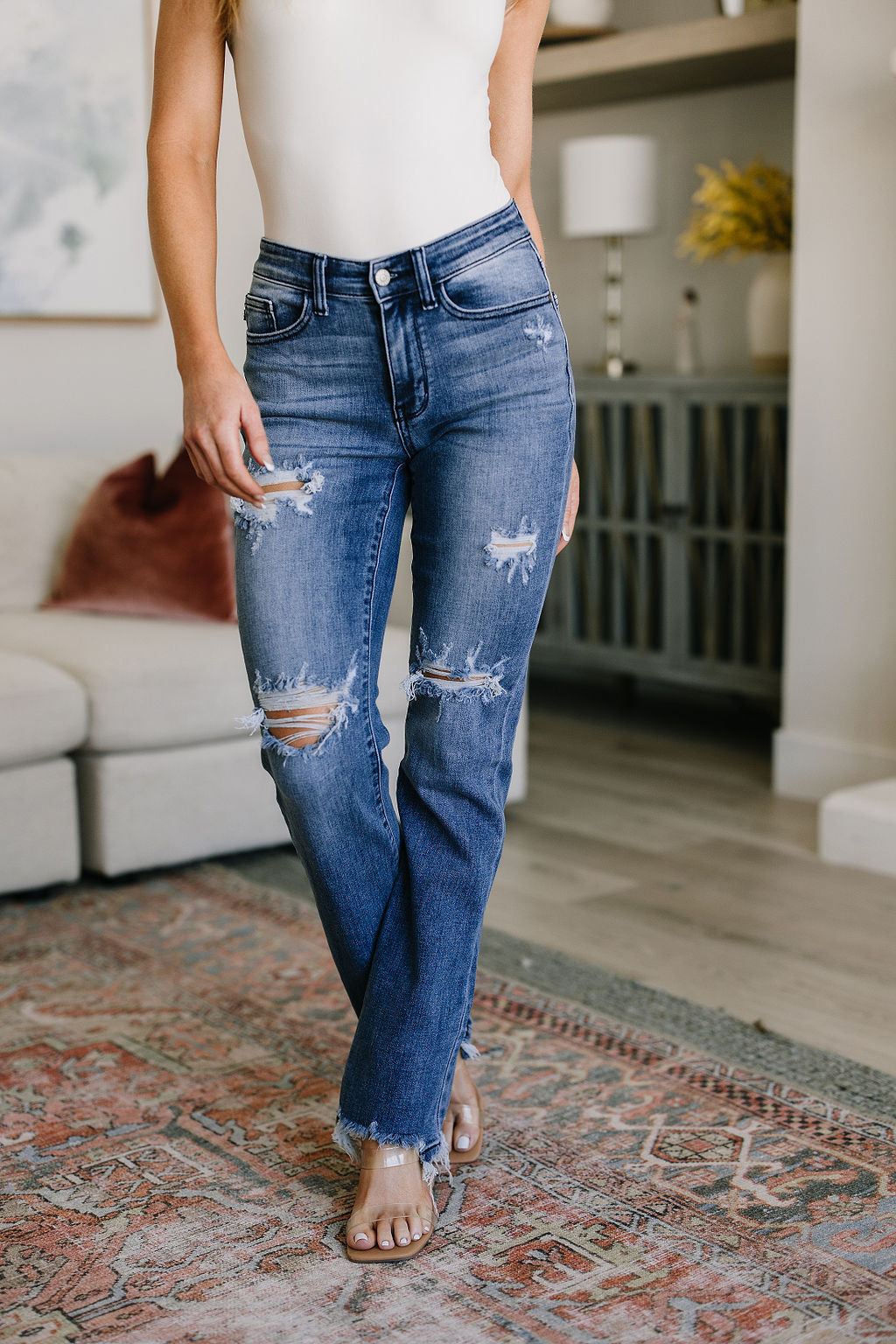 O'Hara Destroyed Straight Jeans by Judy Blue