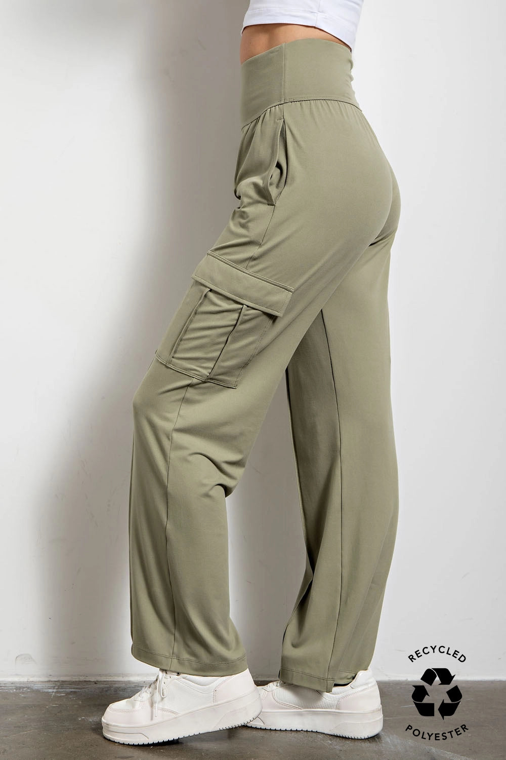 Final Sale: Butter Straight Leg Cargo Pants by Rae Mode - Rosemary Green