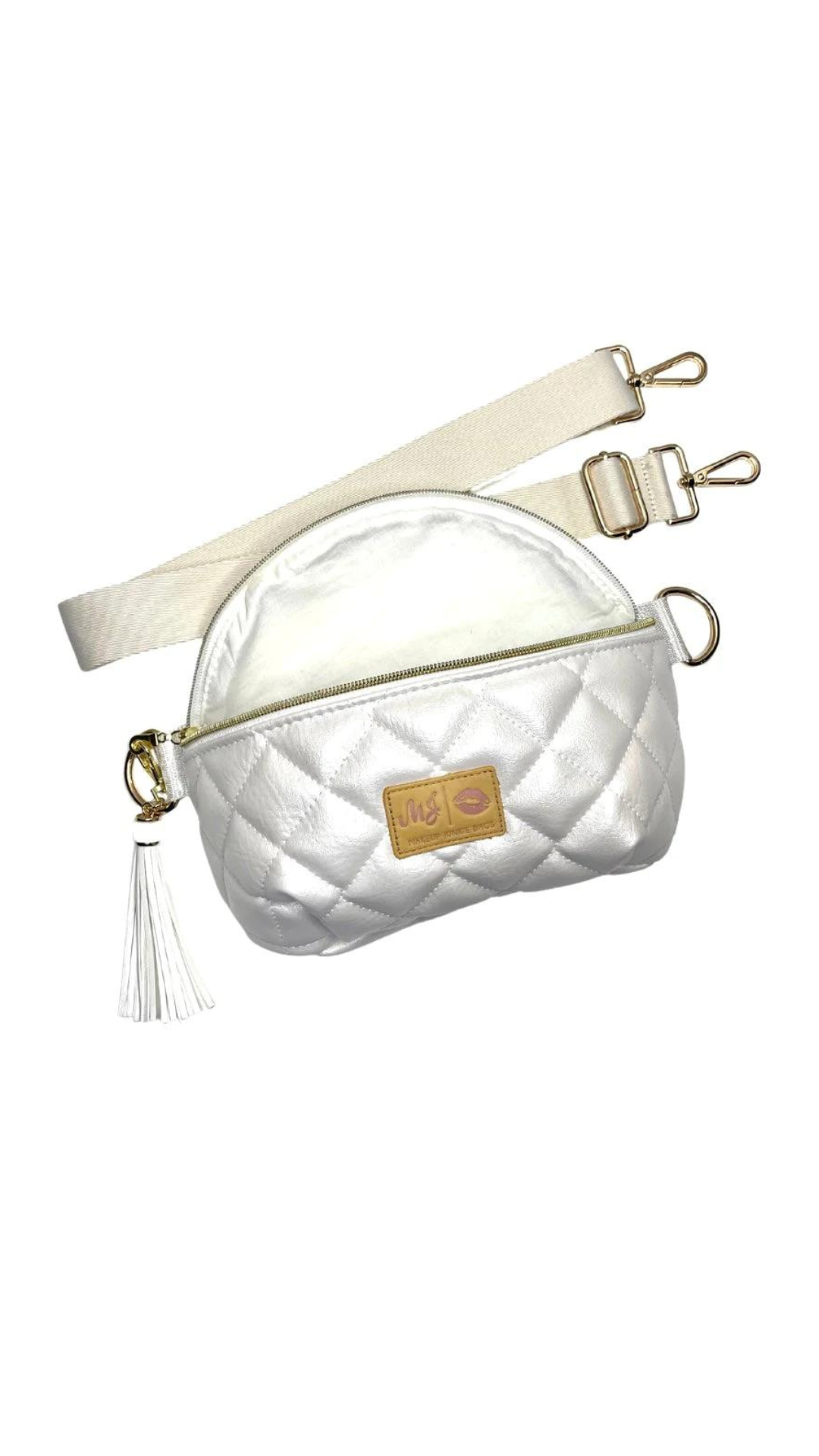 Live Takeover: Sidekick Bag Quilted Pearl by Makeup Junkie (Ships in 4-5 weeks)