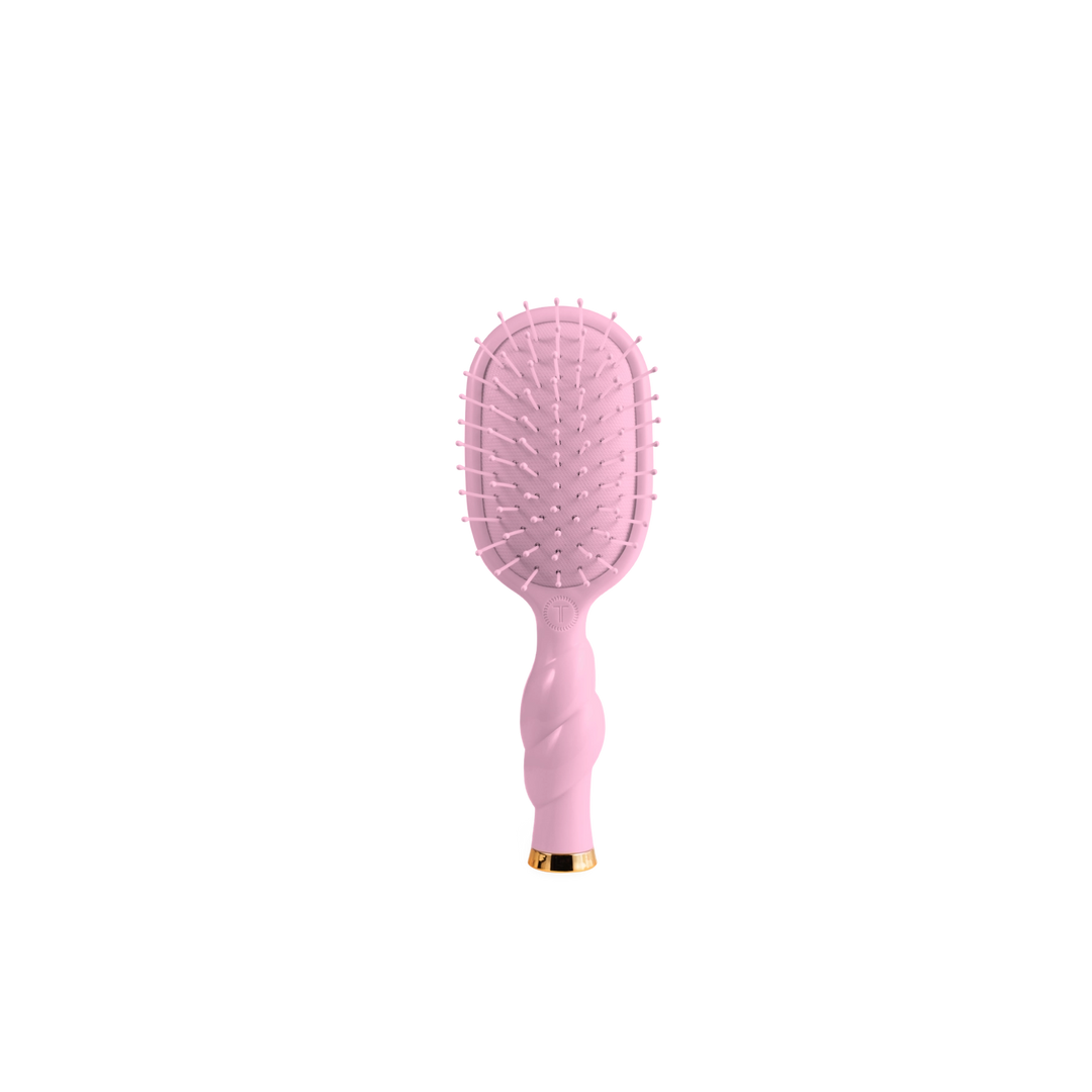 Bubblegum Pink Mini Detangler Hair Brush for Medium Hair by Teleties (Ships Next Week)