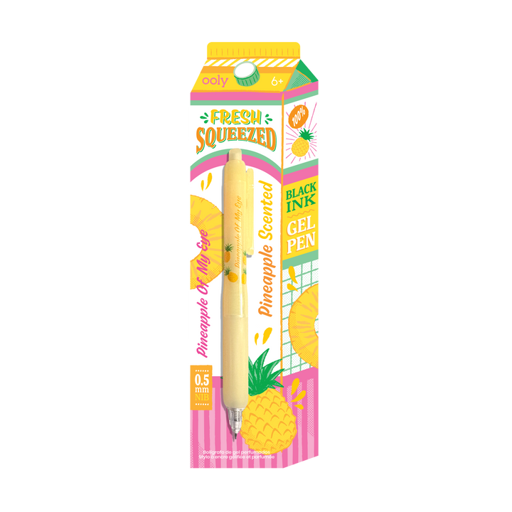 Fresh Squeezed Black Ink Scented Gel Pen - Pineapple