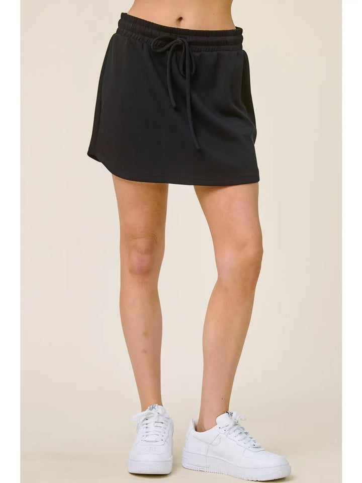 Scuba Skort - Black by Charlotte Avery