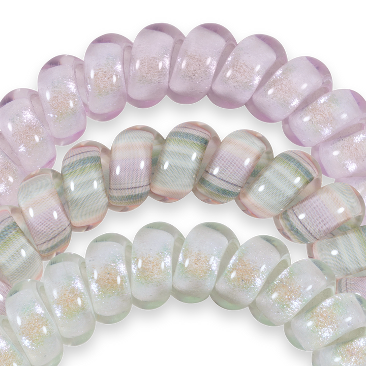 Teleties Hair Tie - Large Band Pack of 3 - Opal Glow