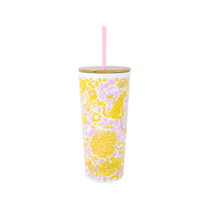 Tumbler with Straw by Lilly Pulitzer - Royal Zoo