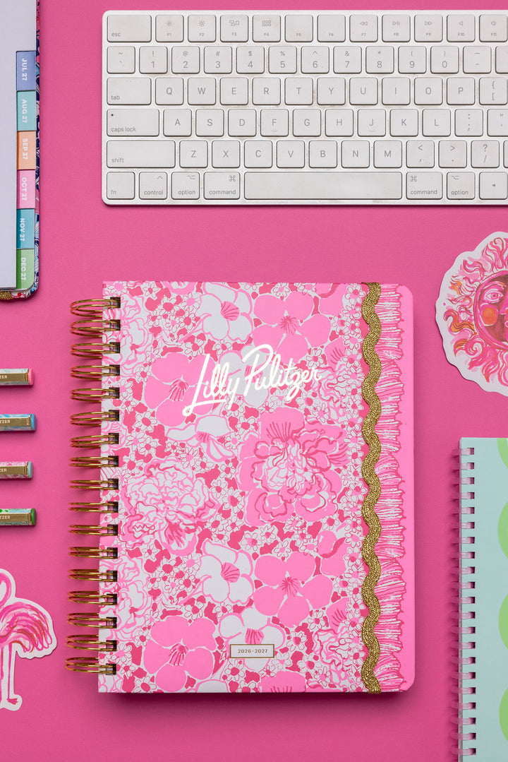 17 Month Large Agenda by Lilly Pulitzer - Conch Shell Pink Burst of Joy