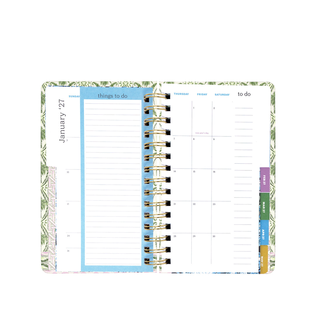 12 Month Medium Agenda by Lilly Pulitzer - Textured Palm Stripe