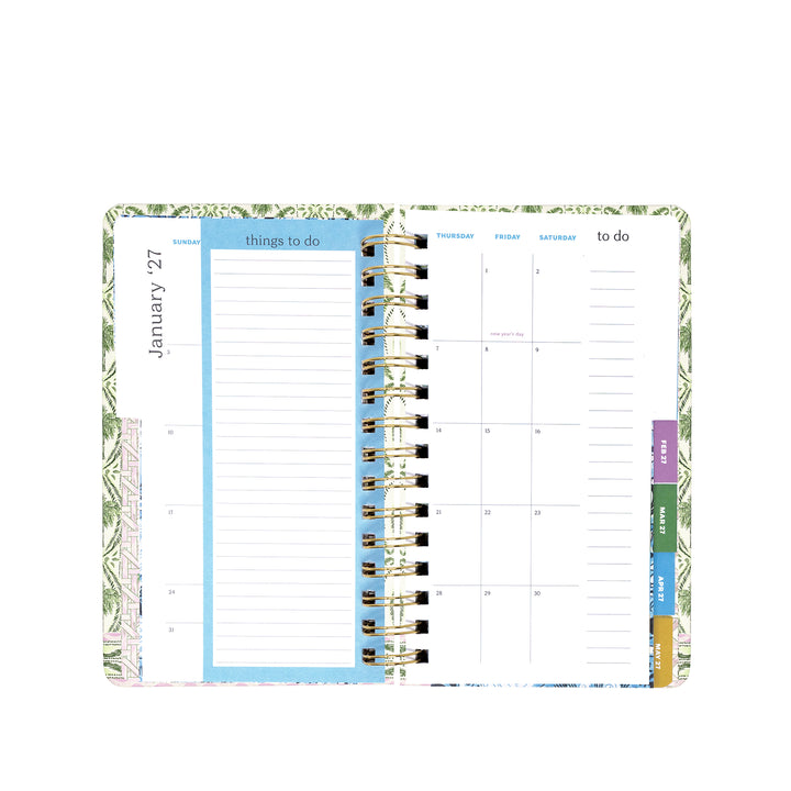 12 Month Medium Agenda by Lilly Pulitzer - Textured Palm Stripe