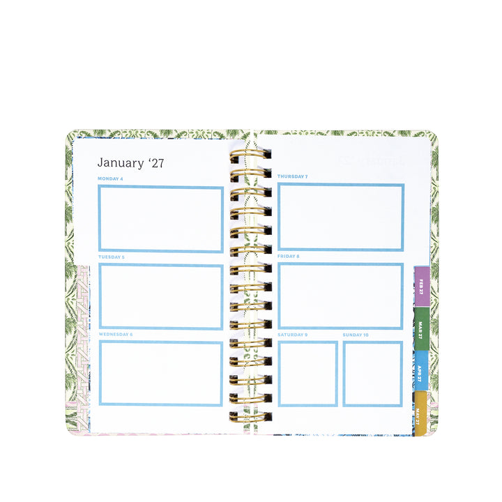 12 Month Medium Agenda by Lilly Pulitzer - Textured Palm Stripe