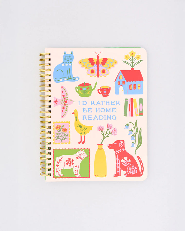 'I'd Rather Be Home Reading' Rough Draft Mini Notebook