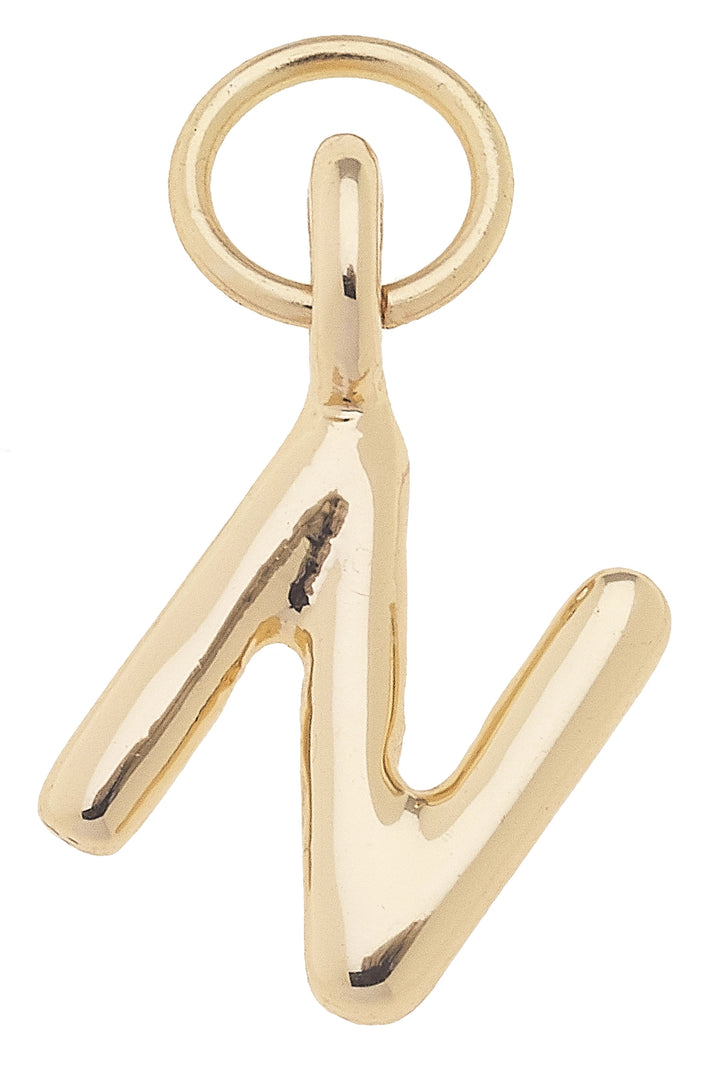 Mini Initial Charm in Shiny Gold By Canvas