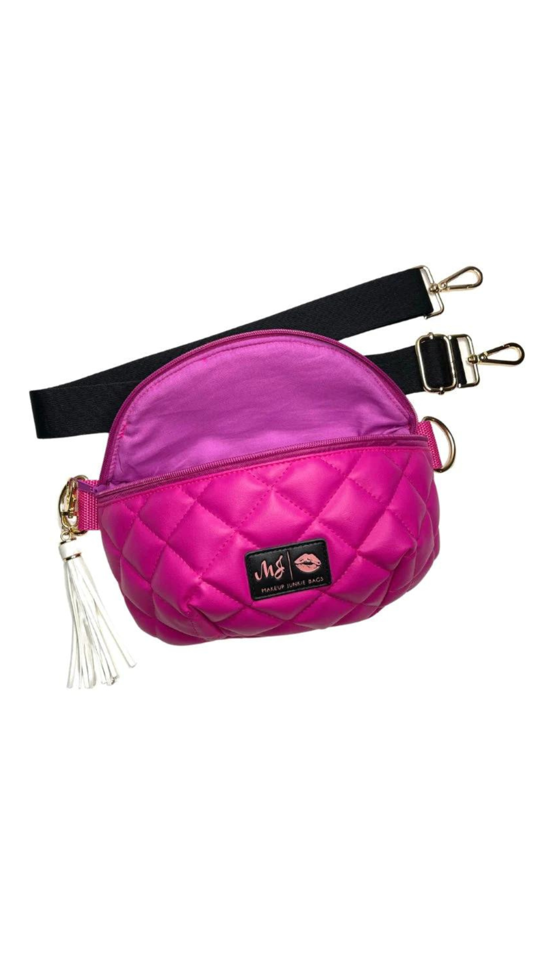 Live Takeover: Sidekick Bag Quilted Hot Fuchisa by Makeup Junkie (Ships in 4-5 weeks)