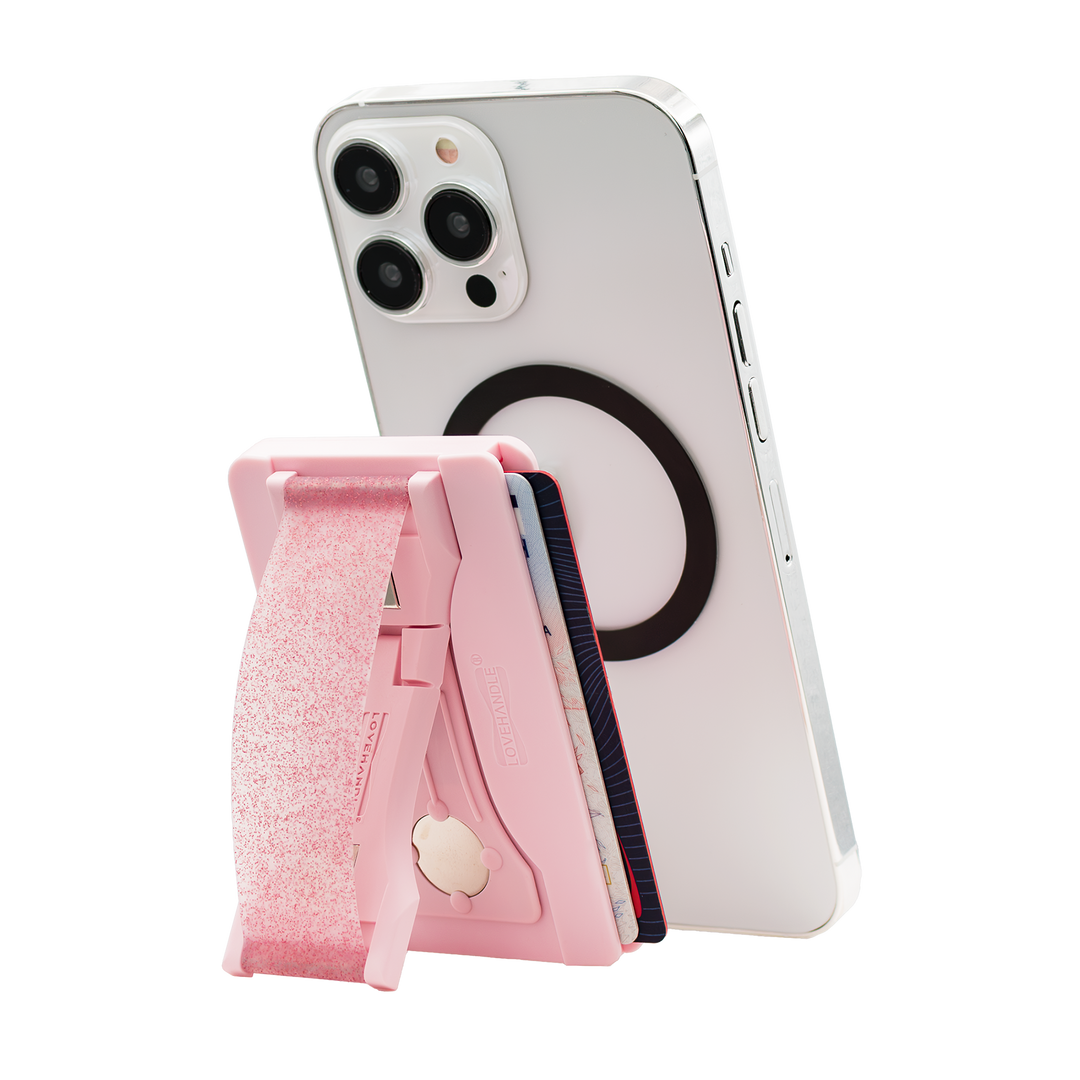 LoveHandle PRO Wallet for MagSafe - Pink Diamond Glitter