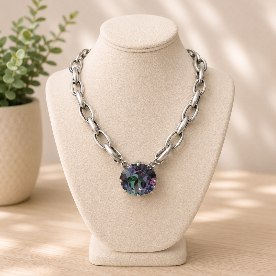 JULY PREORDER: ROCKFORD SILVER NECKLACE by Rachel Marie Designs (Ships in 2-3 Weeks)