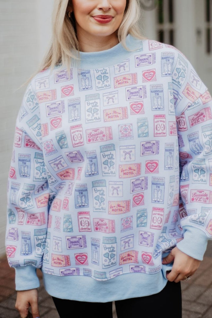 Traveling Matchbook All Over Sweatshirt by Katydid