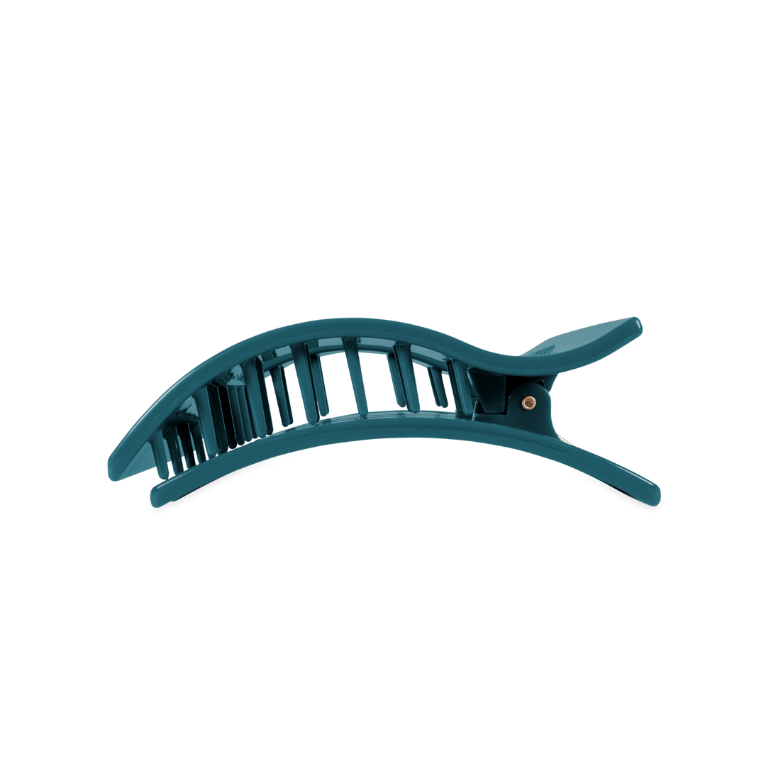 Large Teleties Flat Rectangle Clip - Teal With It