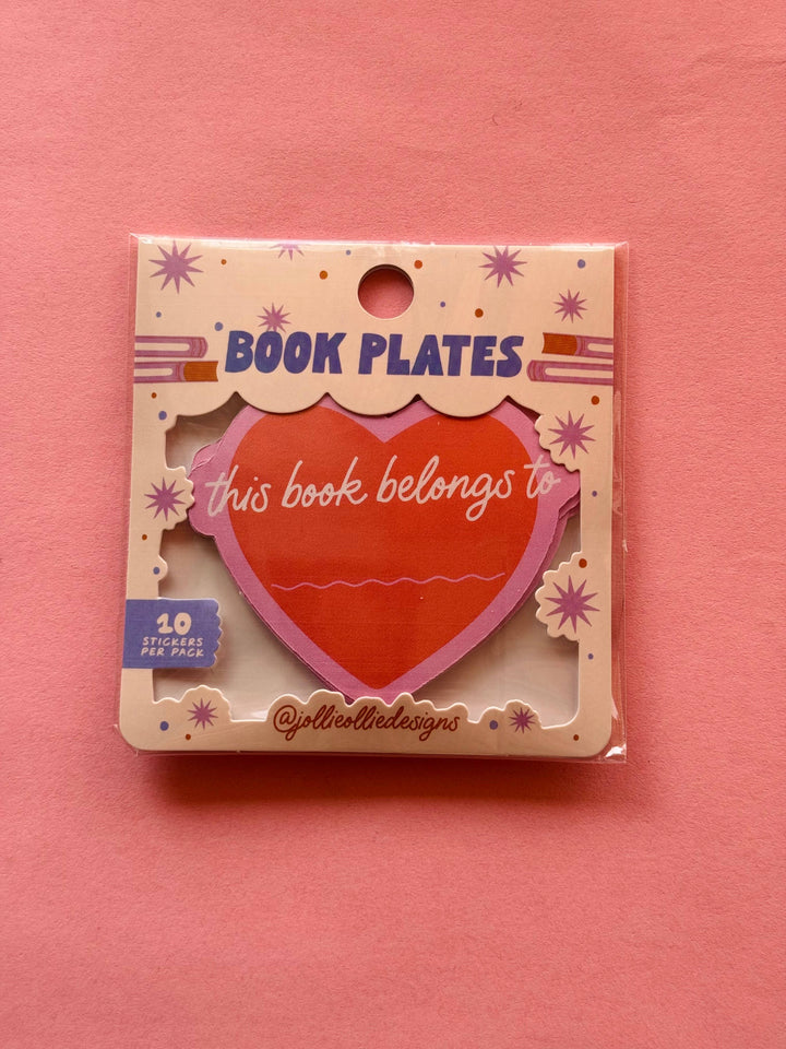 Heart Book Plate Sticker Pack