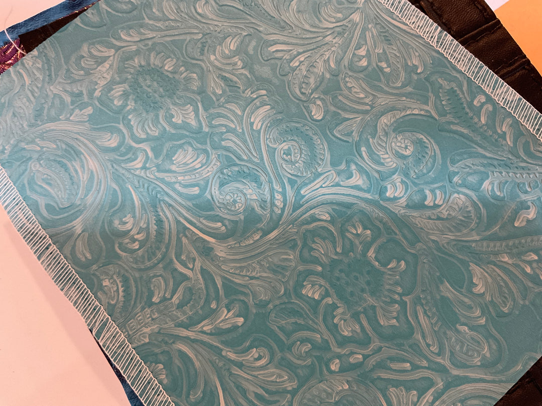 Aqua Tooled Micro Single Ladies ROUND 2 by Makeup Junkie Bags 10/5 (Ships in 4-5 Weeks)