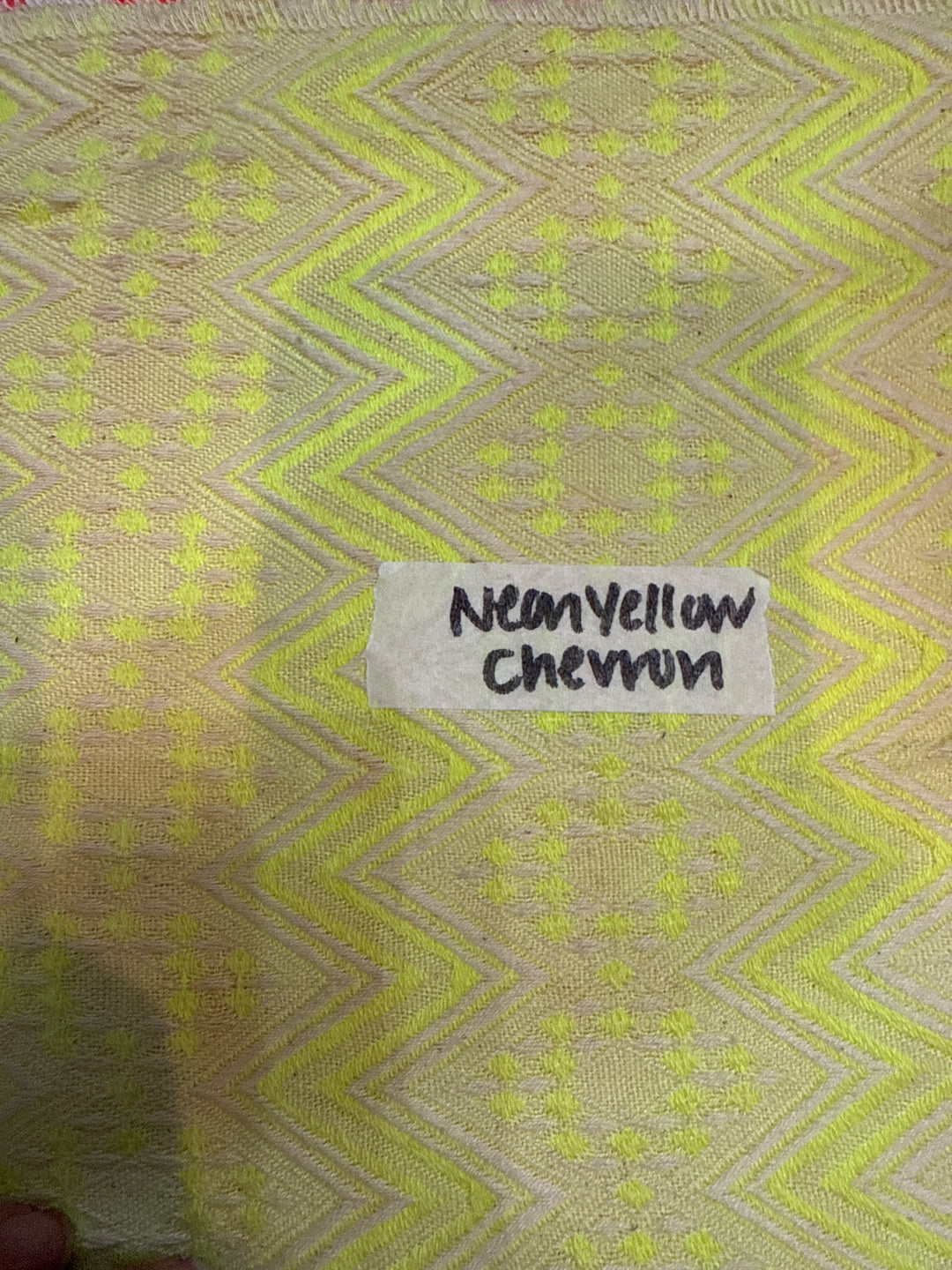 MJ TX PREPO SINGLE LADIES: Neon Yellow Chevron Mini Top Zip by Makeup Junkie (Ships in 3-4 Weeks)