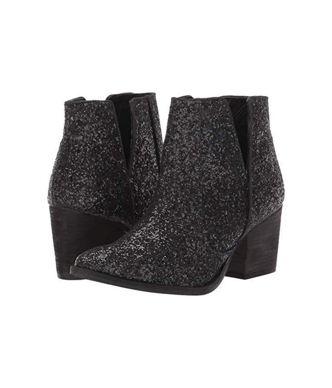 SEPT ARRAY: Fiera Glitter Booties in Black by Not Rated (Ships in 2-3 Weeks)