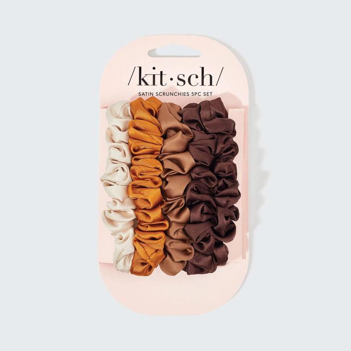 Satin Petite Scrunchies Set - Sedona
