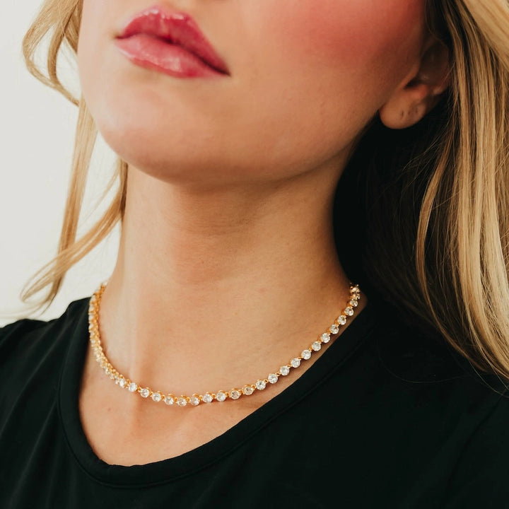 Luxe Frosted in Diamonds Choker Necklace by Pretty Simple