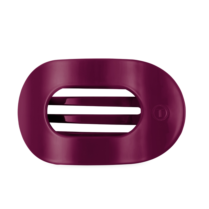 Large Teleties Flat Oval Clip - Mulberry