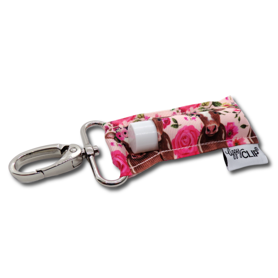 Floral Cow LippyClip® Lip Balm Holder (PREORDER: Ships in 2-3 Weeks)