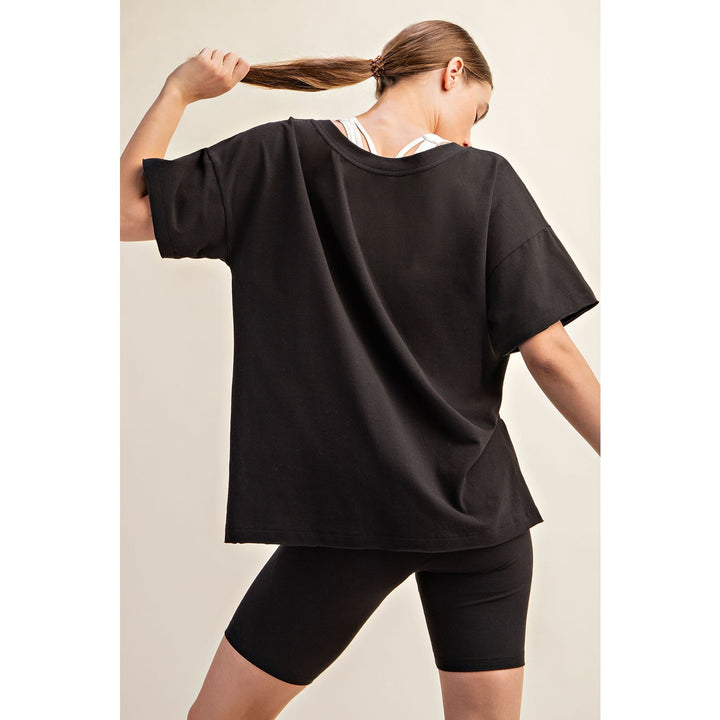 V-Neck Tee by Rae Mode - Black