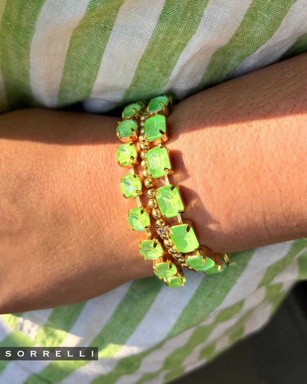 Sienna Tennis Bracelet - Vivid Green by Sorrelli
