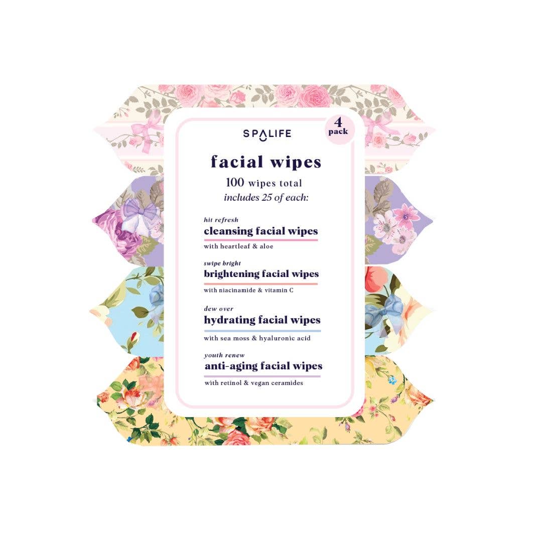 Skincare Makeup Remover Facial Wipes Multi-Pack of 4