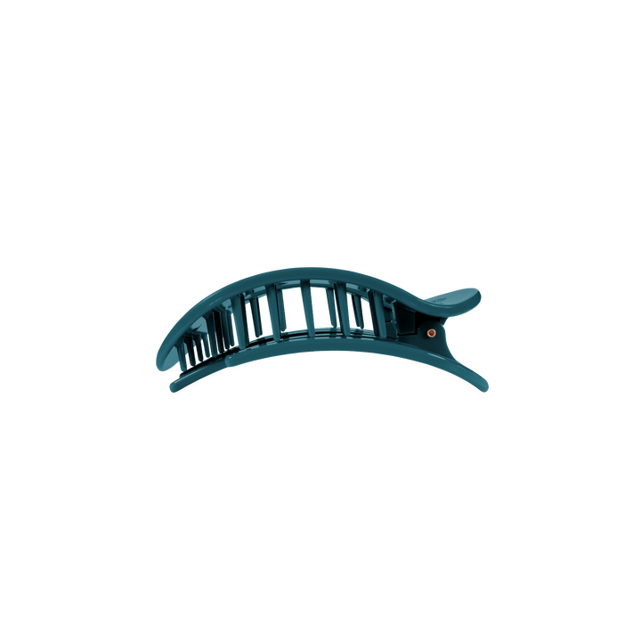 Small Teleties Flat Oval Clip - Teal With It