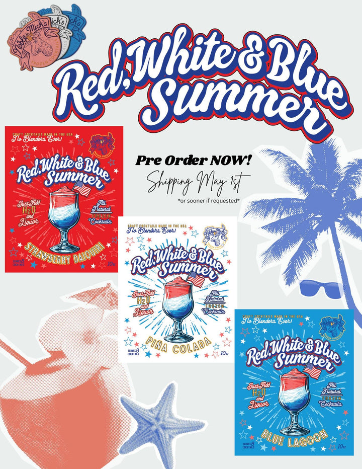 Red, White & Blue Summer - Strawberry Daiquiri Frozen Cocktail