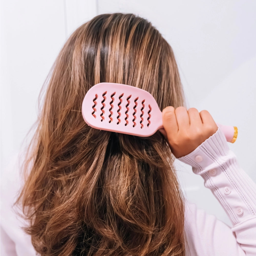 Bubblegum Pink Vented Hair Brush by Teleties (Ships Next Week)