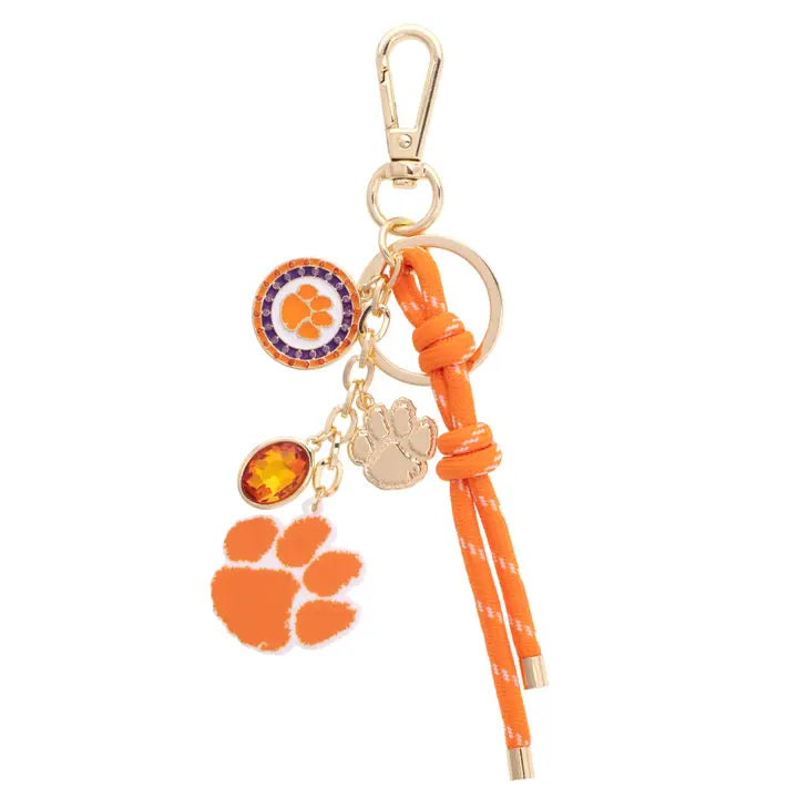 Clemson Tigers Cluster Bag Charm in Orange By Canvas (Ready To Ship)