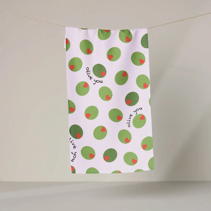 'Olive You' Bar Towel by Geometry